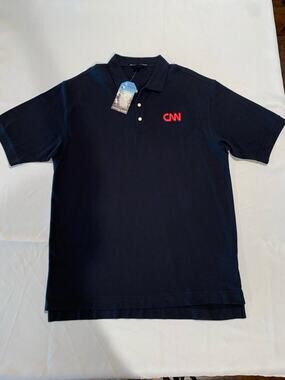Devon & Jones Men's Polo CNN Logo Size XL 100% Pima Cotton Made In Peru NWT